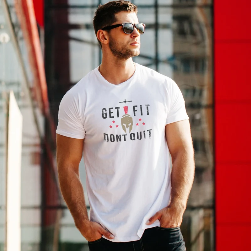 Sport-Knight® Herren Fitness T-Shirt "Get Fit Dont Quit"