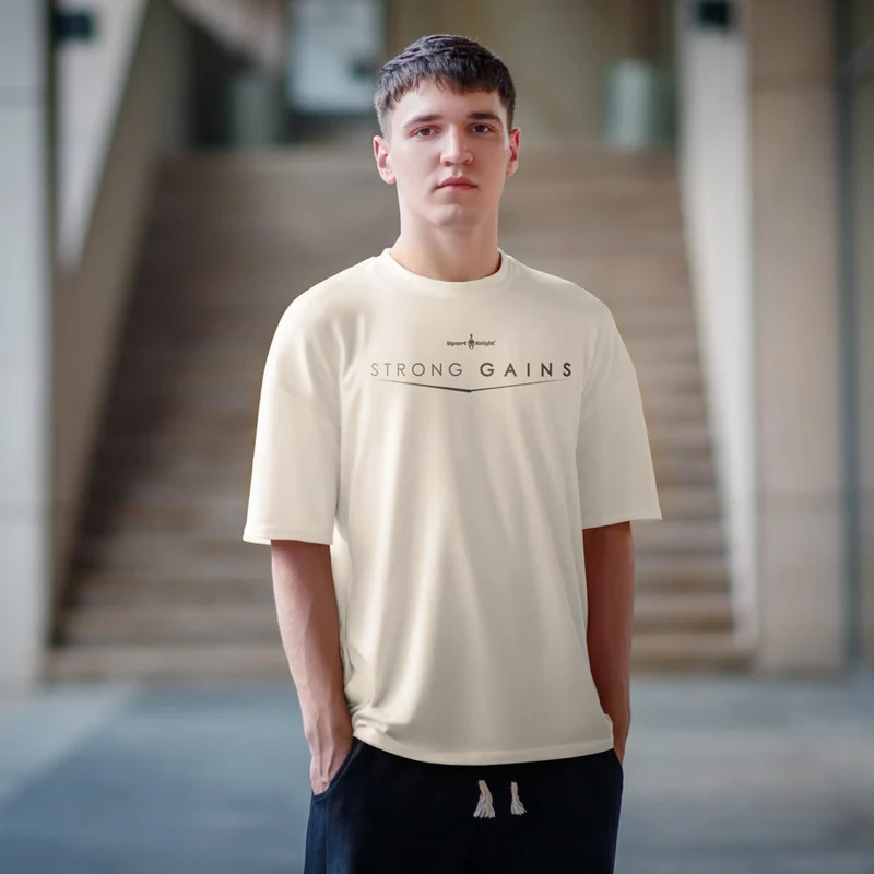Sport-Knight® Herren Oversize T-Shirt "Strong Gains"