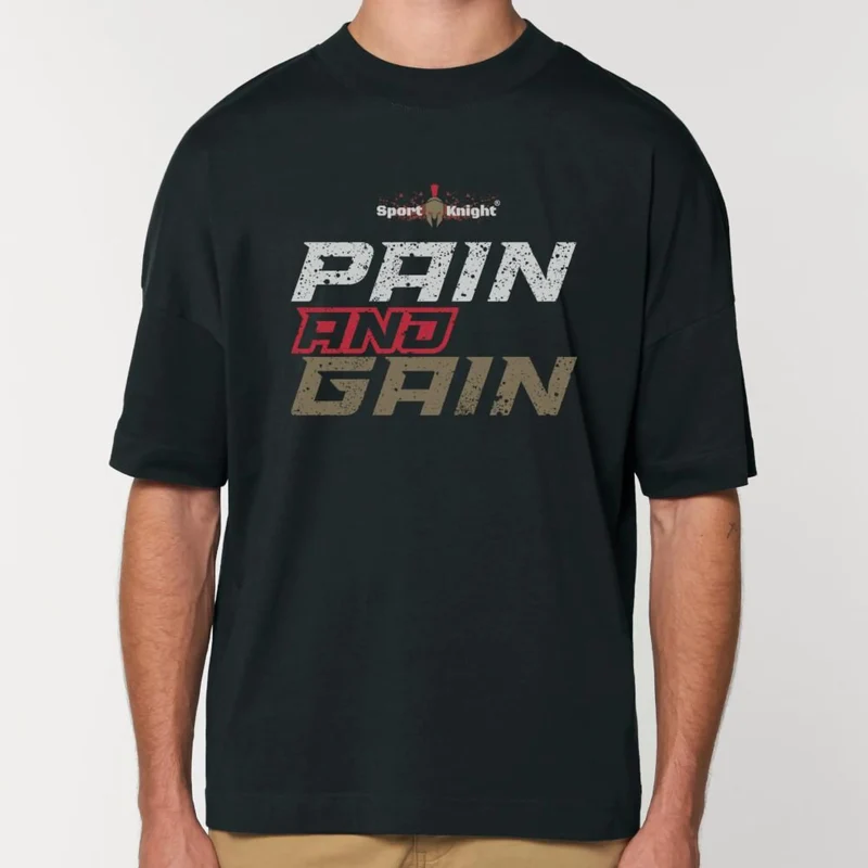 Sport-Knight® Herren Oversize T-Shirt "Pain and Gain"