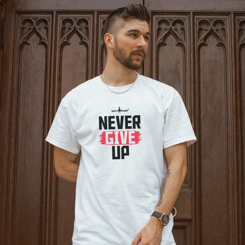 Sport-Knight® Herren Fitness T-Shirt "Never Give Up"