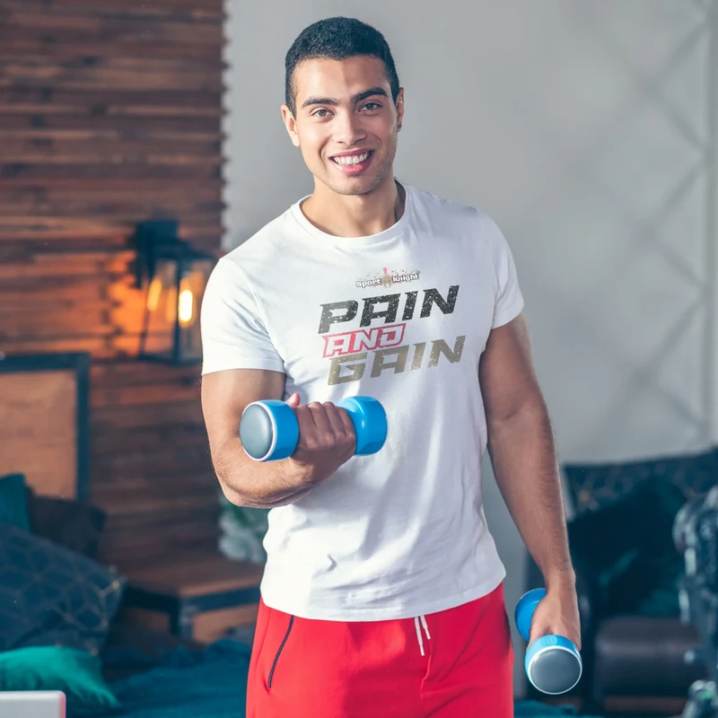 Sport-Knight® Herren Fitness T-Shirt "Pain and Gain"