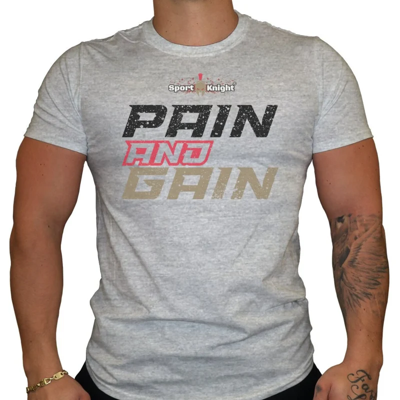 Sport-Knight® Herren Fitness T-Shirt "Pain and Gain"