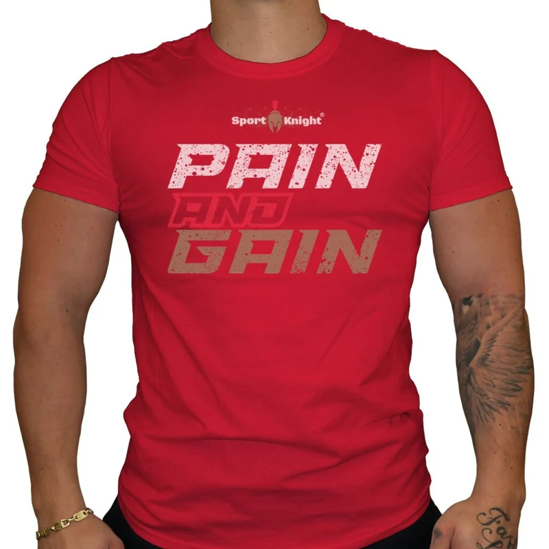 Sport-Knight® Herren Fitness T-Shirt "Pain and Gain"