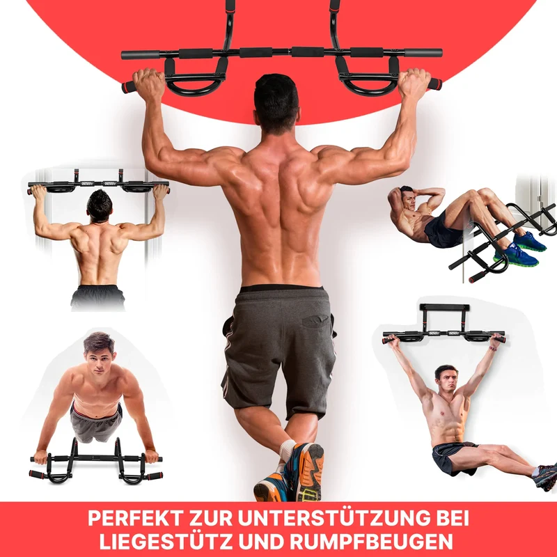 Klimmzugstange Einhängbar, klappbar und platzsparend, strapazierfähig und rutschfest, Belastung bis 100 Kg