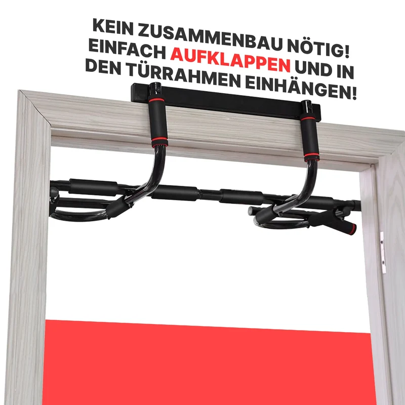 Klimmzugstange Einhängbar, klappbar und platzsparend, strapazierfähig und rutschfest, Belastung bis 100 Kg