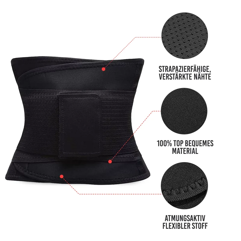 Hula Hoop - Fitness Gürtel - Deluxe, Schwitzgürtel, Bauchweggürtel, Waist Trainer
