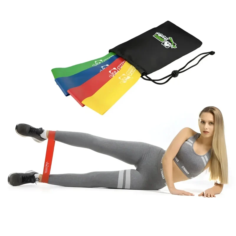 Resistance Bänder 4er-Set, inklusive Tragetasche, bis zu 18 Kg Widerstand, vielseitig einsetzbar