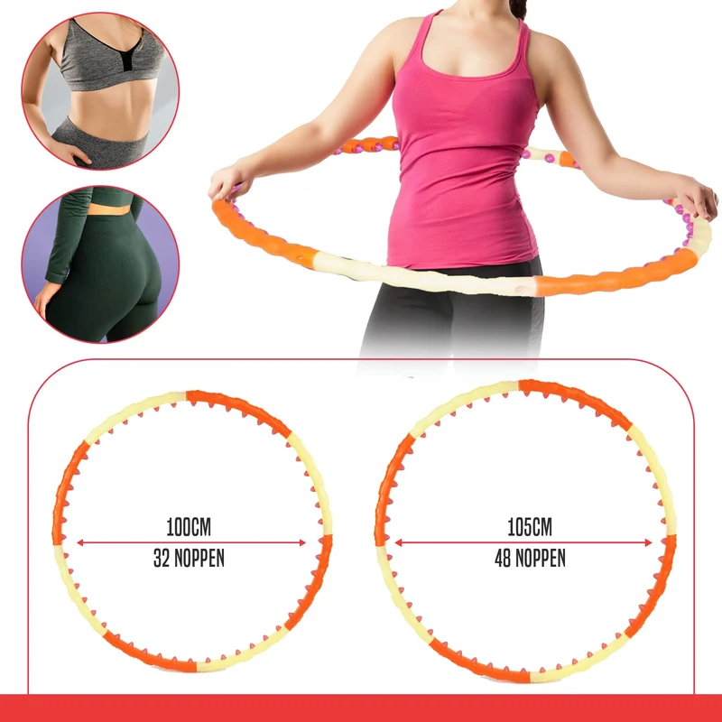 Hula Hoop Reifen Premium, Magnet-Massage-Noppen Fitness
