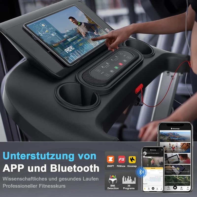 Kitopa Laufband: Hochgeschwindig, 7 PS, große Lauffläche, klappbar
