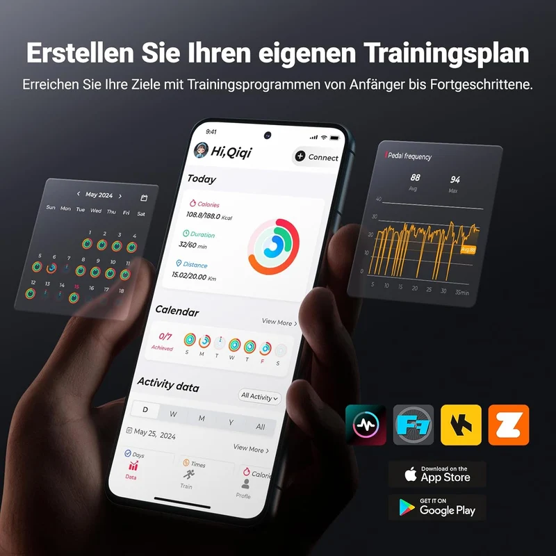 MERACH Heimtrainer: Leises Magnetrad mit App-Steuerung