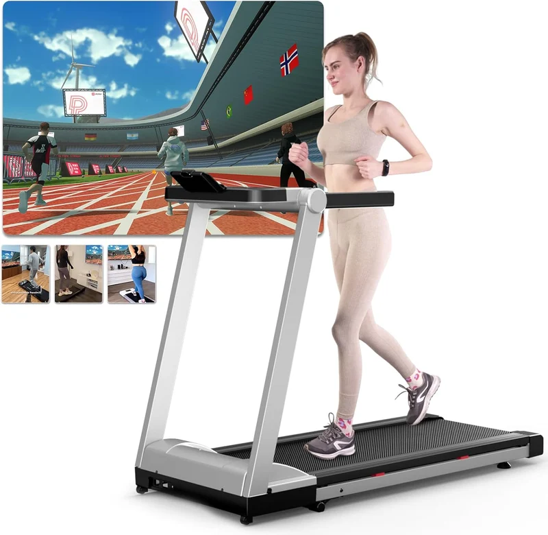 Superun Faltbares Heim-Laufband: Steigung, App & Trainingskurse