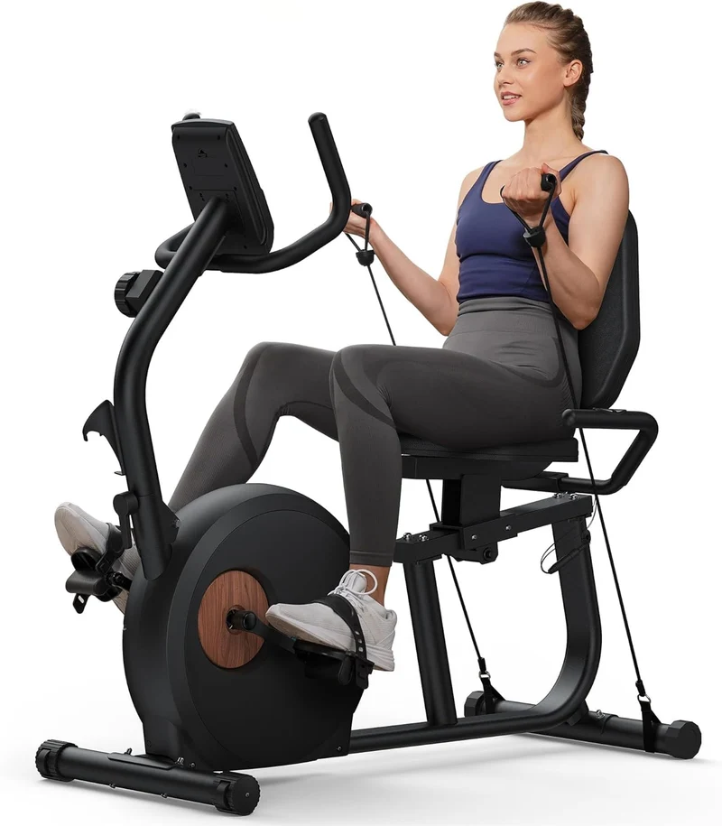 MERACH Liegeergometer: Heimtrainer mit Bluetooth und verstellbarer Rückenlehne