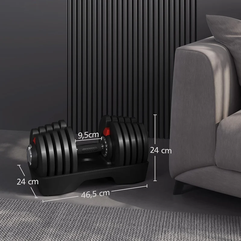 Yaheetech Verstellbare Hantel: 12/16‑in‑1 Schnellverstellung fürs Home‑Gym